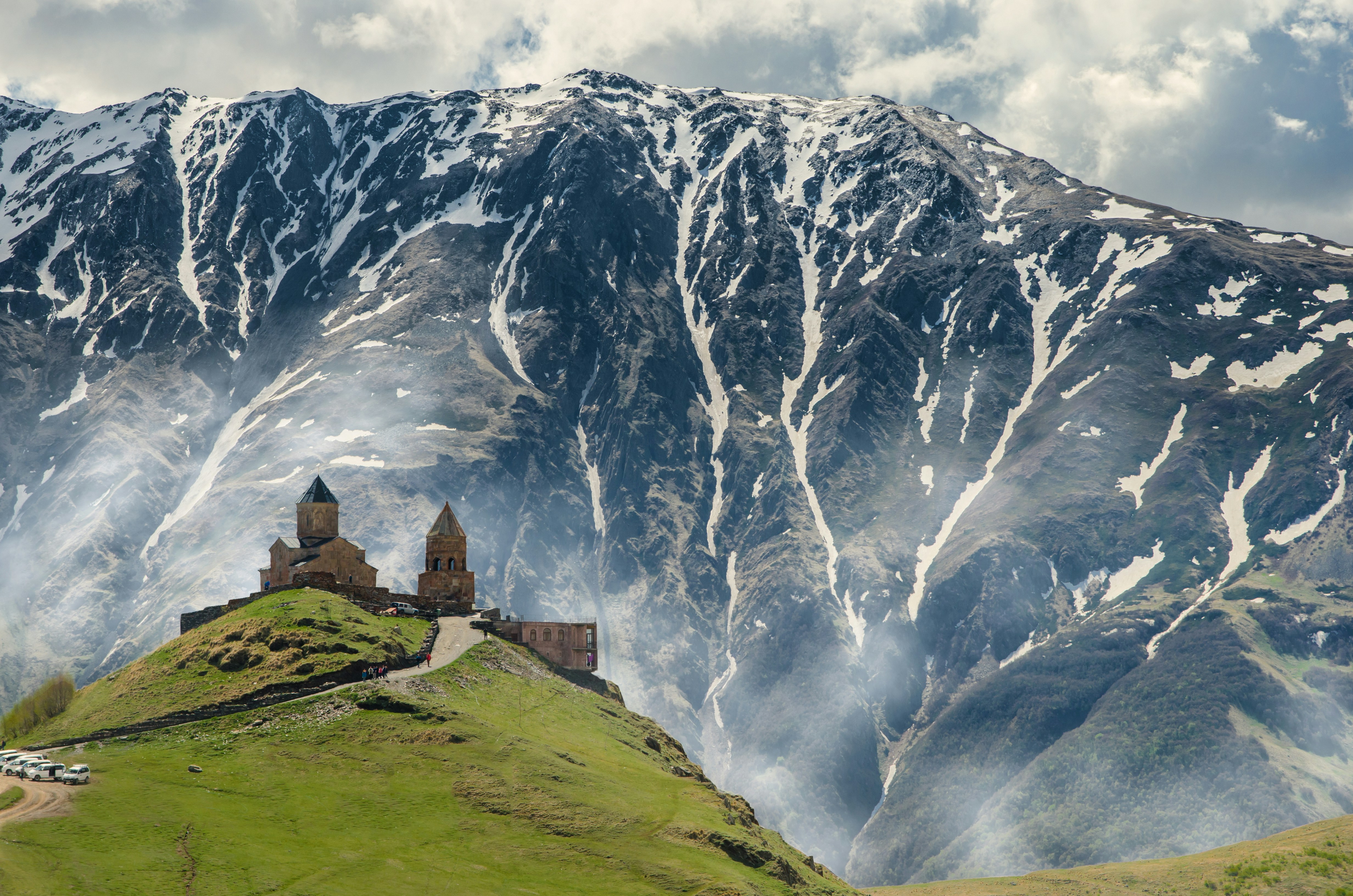 Gergeti Trinity Church in the Kazbegi mountains