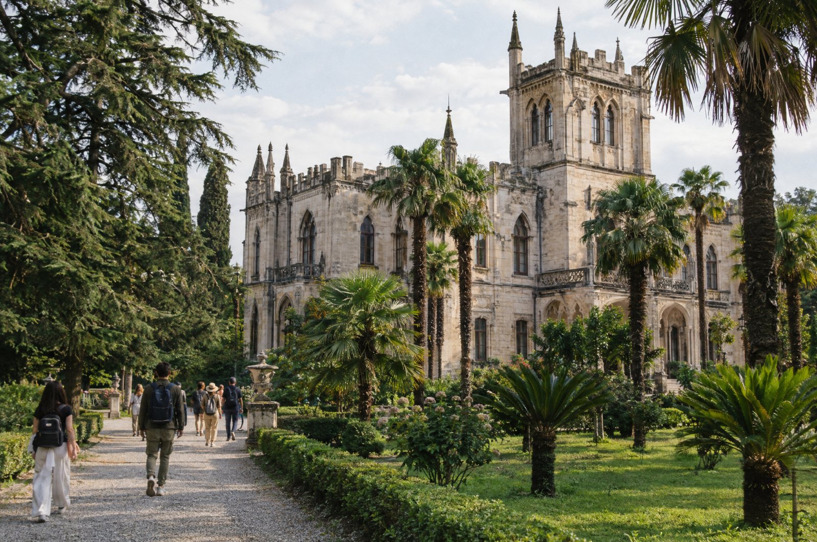 Dadiani Palace gardens in Zugdidi